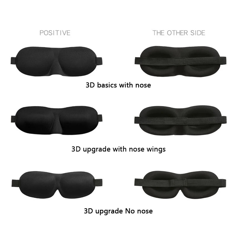 3D Contoured Sleep/Travel Eye Mask – Light Blocking & Comfortable Fit