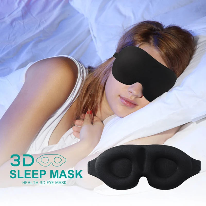 3D Contoured Sleep/Travel Eye Mask – Light Blocking & Comfortable Fit
