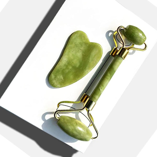 Gua Sha Jade Roller & Facial Set
