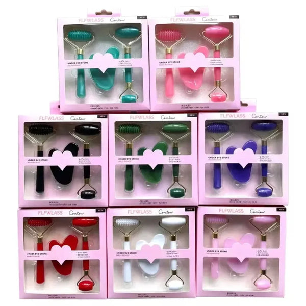 3pcs Resin Roller & Gua Sha Massage Set