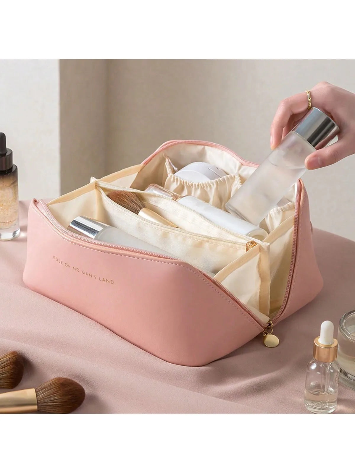 Large-Capacity Portable Makeup Bag for Women