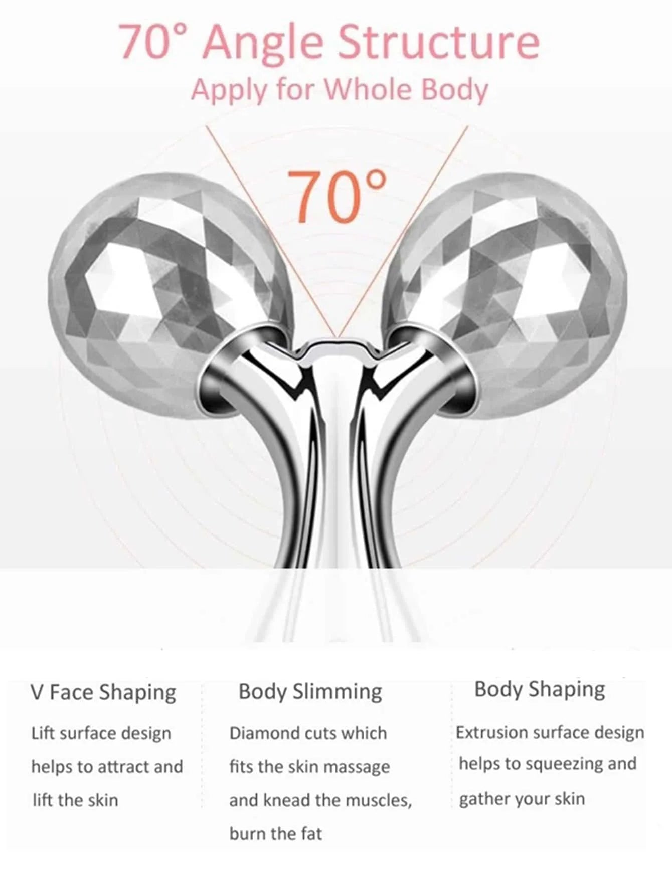 3D Y-Shape Face Rolling Massager