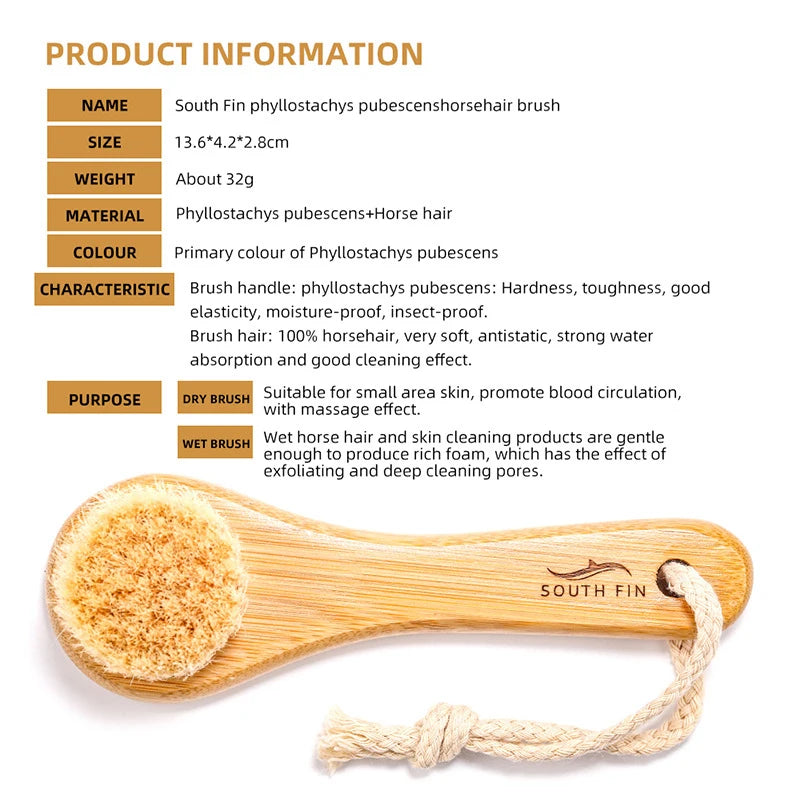Soft Bamboo Facial Cleansing Brush