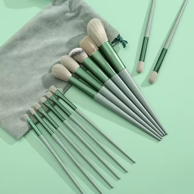 13-Piece Colorful Makeup Brush Set