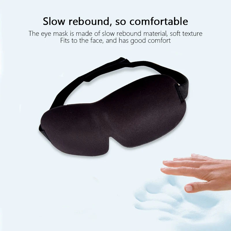 3D Contoured Sleep/Travel Eye Mask – Light Blocking & Comfortable Fit