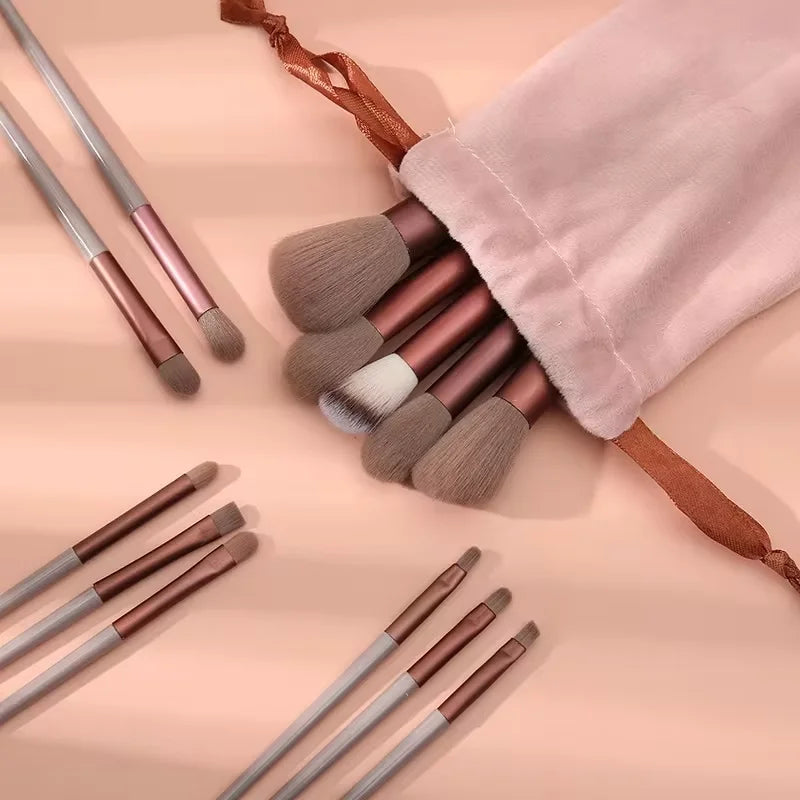 13-Piece Colorful Makeup Brush Set