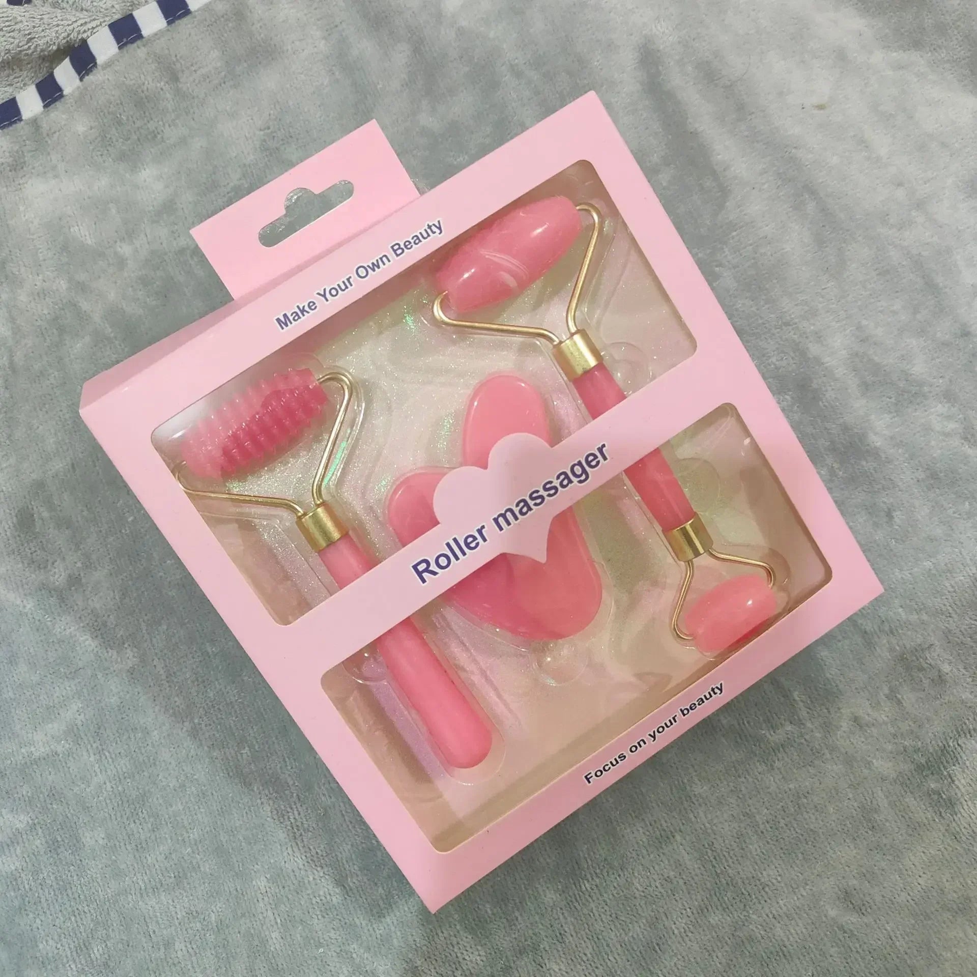 3pcs Resin Roller & Gua Sha Massage Set