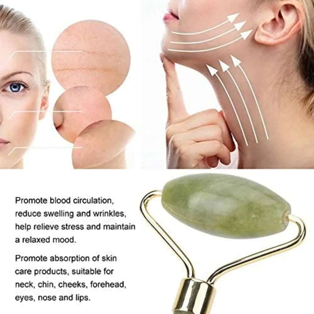 Gua Sha Jade Roller & Facial Set