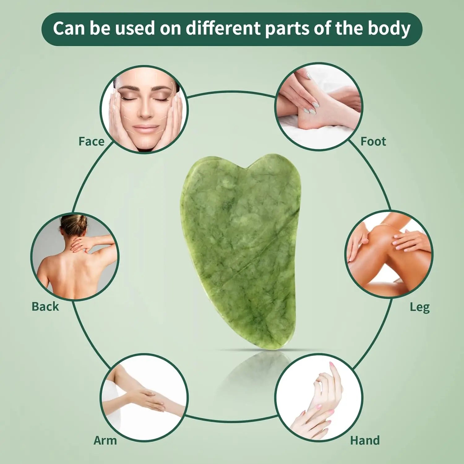 Gua Sha Jade Roller & Facial Set
