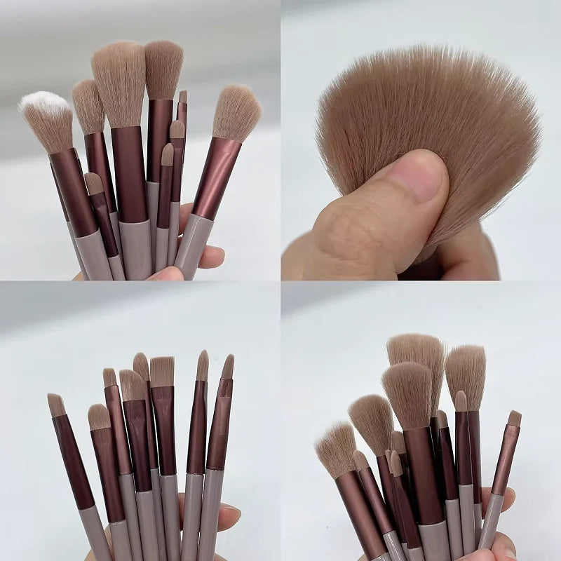 13-Piece Colorful Makeup Brush Set