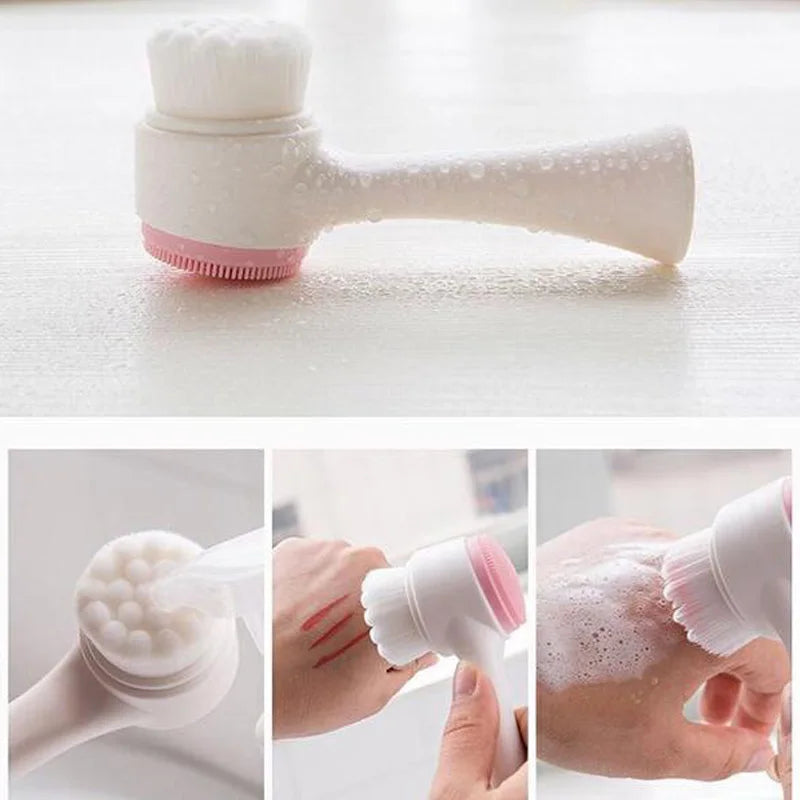 Women Girls Beauty Tool Kit - 3PCS Silicone Facial Cleansing Brush & Spa Headband