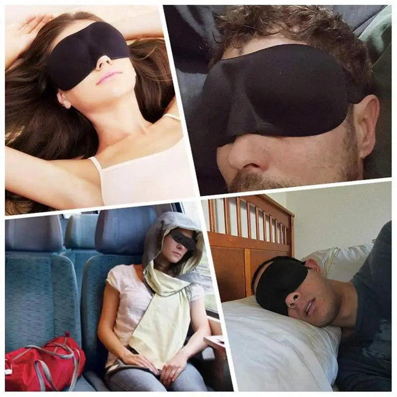 3D Contoured Sleep/Travel Eye Mask – Light Blocking & Comfortable Fit