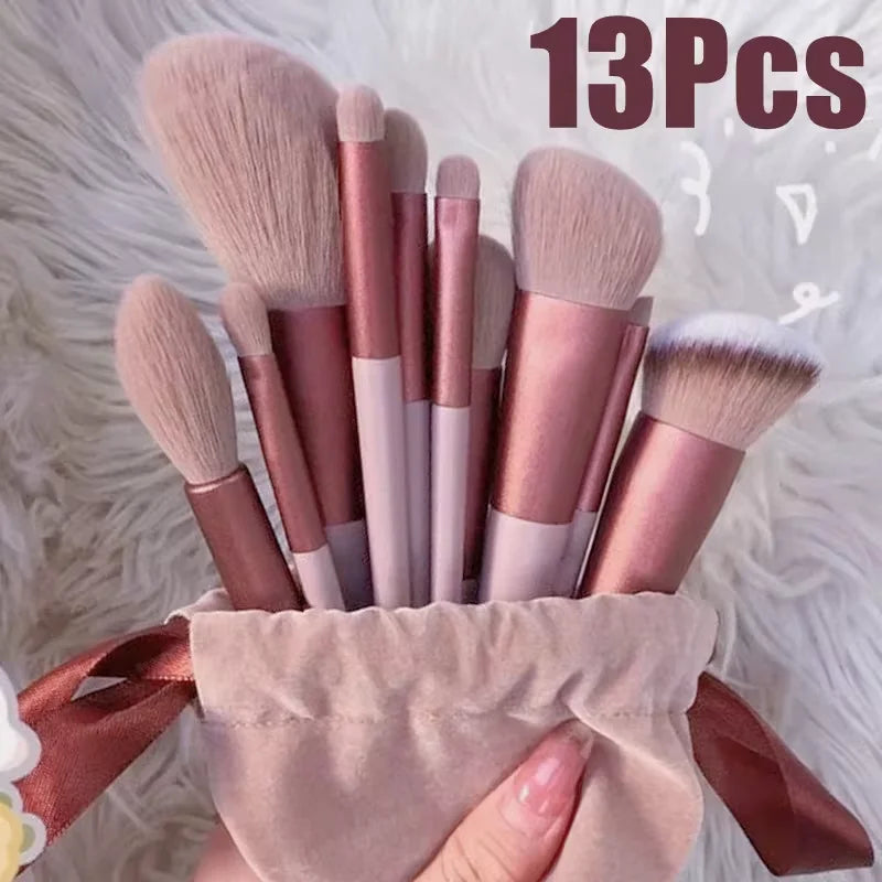 13-Piece Colorful Makeup Brush Set