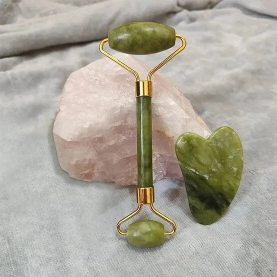 Gua Sha Jade Roller & Facial Set