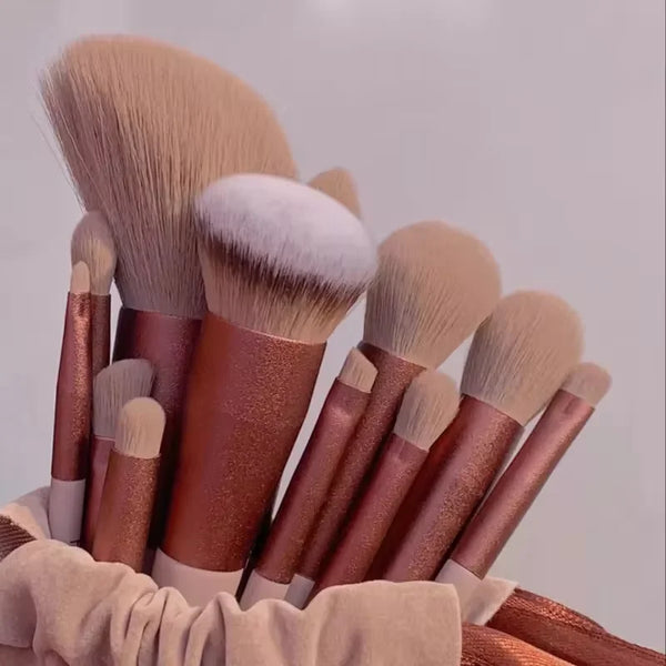 13-Piece Colorful Makeup Brush Set