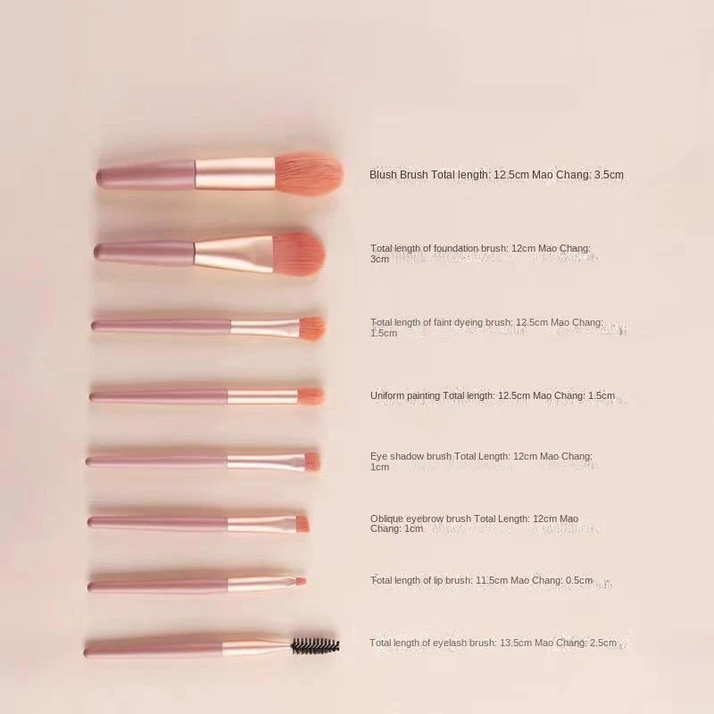 8-Pcs Makeup Brush Set