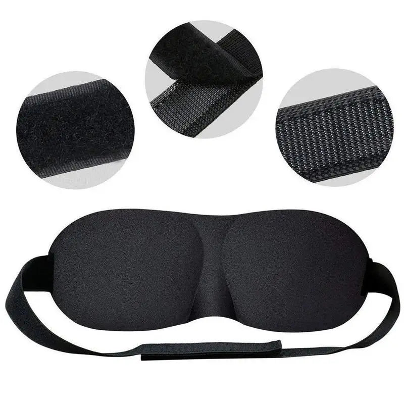 3D Contoured Sleep/Travel Eye Mask – Light Blocking & Comfortable Fit