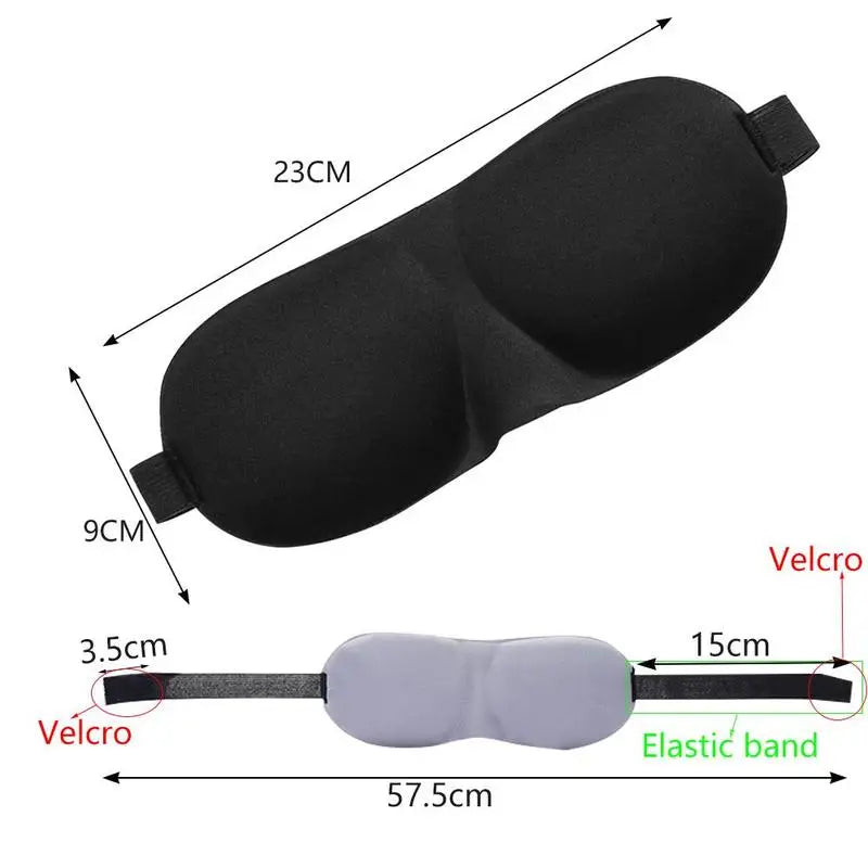 3D Contoured Sleep/Travel Eye Mask – Light Blocking & Comfortable Fit