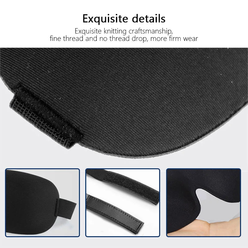 3D Contoured Sleep/Travel Eye Mask – Light Blocking & Comfortable Fit